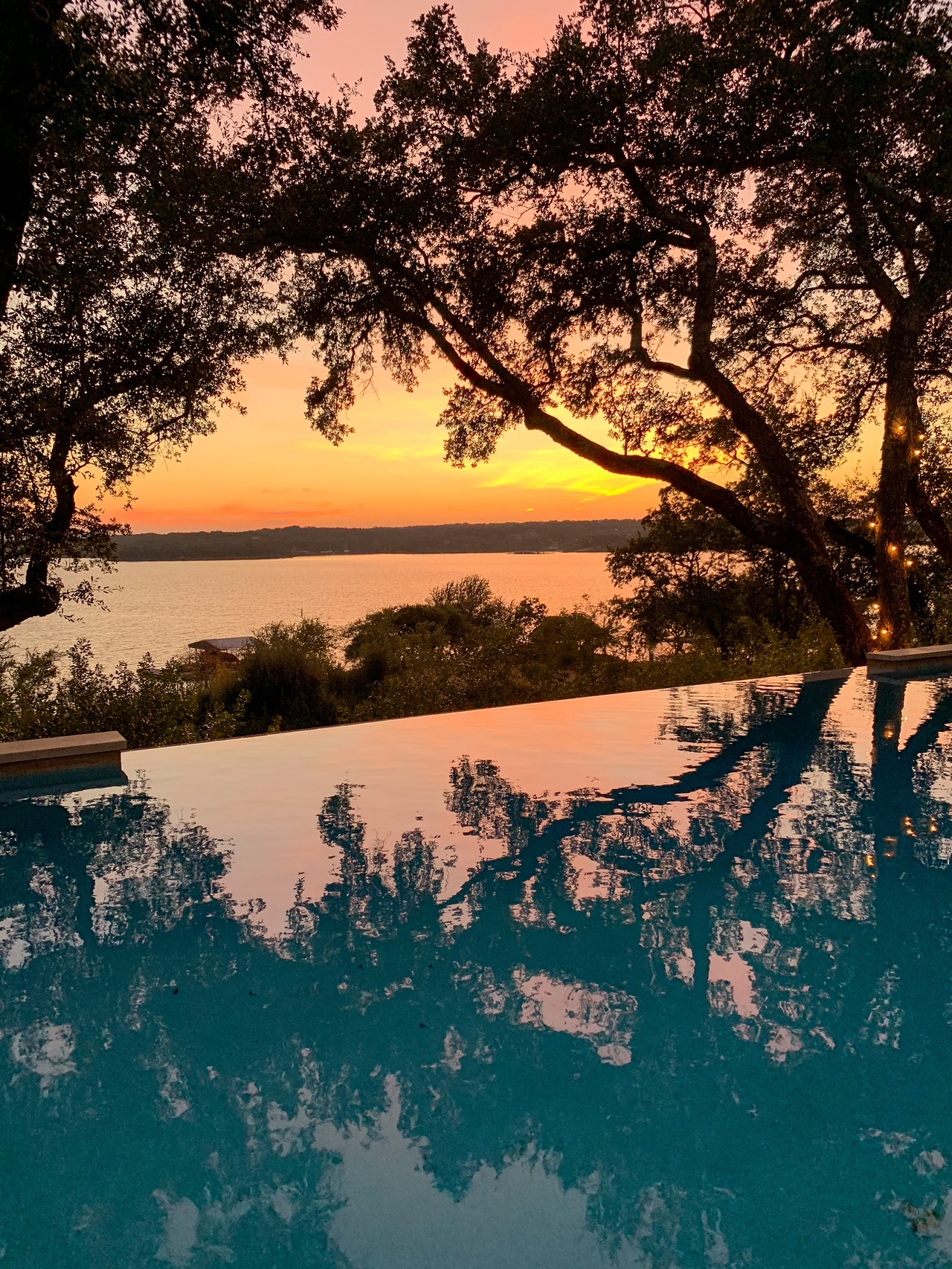 sunset on lake travis in austin the top rated lake in texas for boating